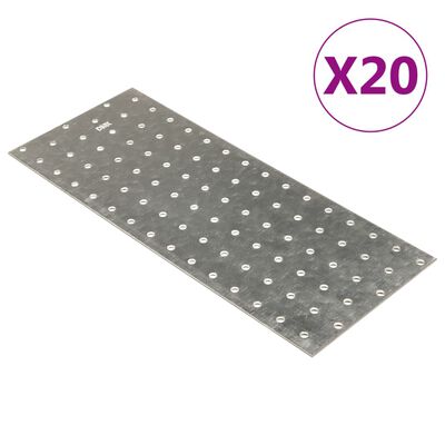 vidaXL Perforuotos plokštės, 20vnt., 300x120mm, plienas, 2mm