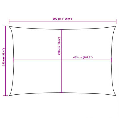 vidaXL Uždanga nuo saulės, ruda, 2,5x5m, oksfordo audinys