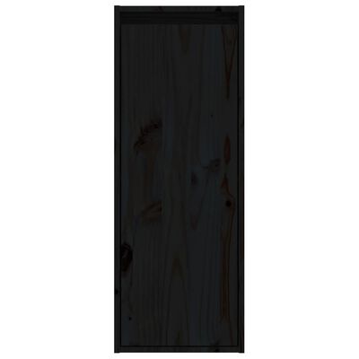 vidaXL Televizoriaus spintelės, 2vnt., juodos, pušies medienos masyvas
