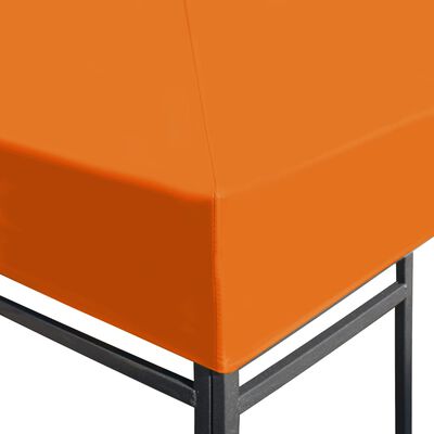 vidaXL Viršutinis pavėsinės uždangalas, oranžinis, 310 g/m², 3x3m