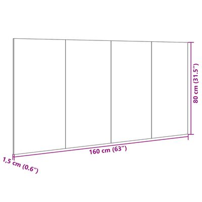 vidaXL Lovos galvūgalis su spintelėmis, rudas ąžuolo, 160cm, mediena