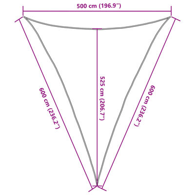 vidaXL Burė nuo saulės, pilka, 5x6x6m, 100% oksfordo poliesteris