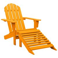 vidaXL Sodo Adirondack kėdė su otomane, oranžinė, eglės masyvas
