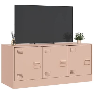 vidaXL Televizoriaus spintelė, rožinės spalvos, 99x39x44cm, plienas