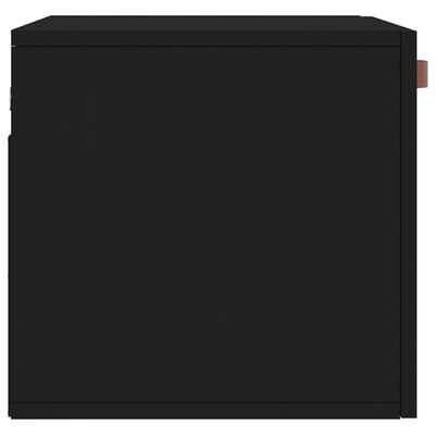 vidaXL Sieninė spintelė, juoda, 60x36,5x35cm, apdirbta mediena