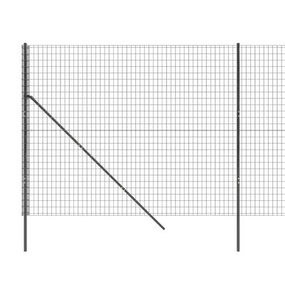 vidaXL Vielinė tinklinė tvora, antracito, 1,6x25m, plienas