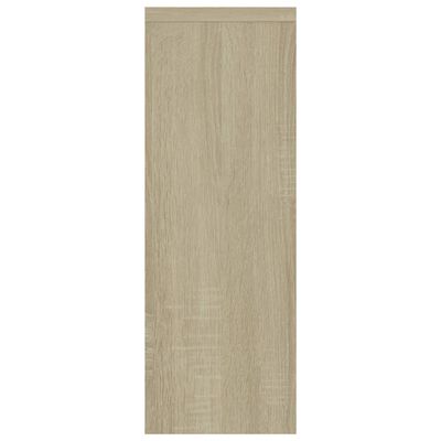 vidaXL Sieninė lentyna, balta/ąžuolo, 45,1x16x45,1cm, apdirbta mediena