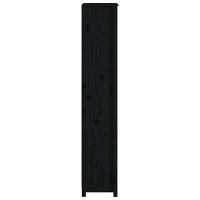 vidaXL Spintelė knygoms, juoda, 50x35x183cm, pušies medienos masyvas
