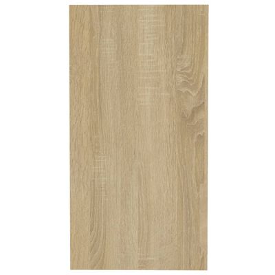 vidaXL Šoninis staliukas, baltas/ąžuolo, 50x26x50cm, apdirbta mediena
