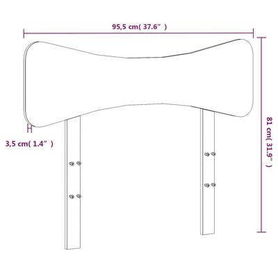 vidaXL Galvūgalis, baltos spalvos, 90cm, pušies medienos masyvas