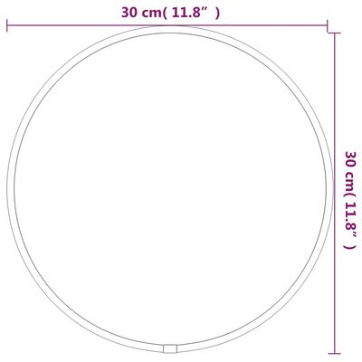 vidaXL Sieninis veidrodis, auksinis, 30cm skersmens, apskritas