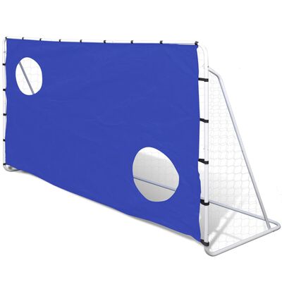 vidaXL Futbolo vartai su treniruočių sienele, 240x92x150cm, plienas