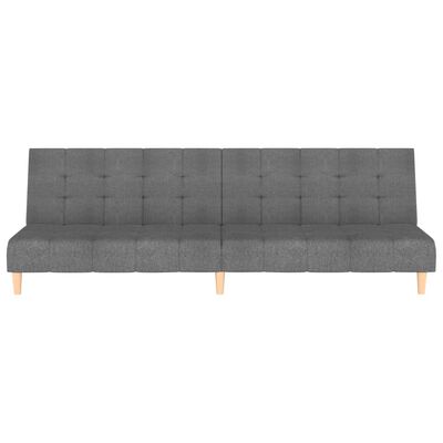 vidaXL Dvivietė sofa-lova, šviesiai pilkos spalvos, audinys