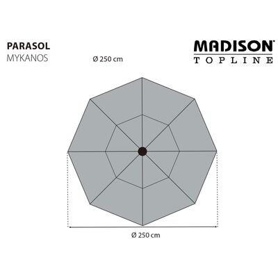 Madison Sodo skėtis nuo saulės Mykanos, žalios spalvos, 250cm