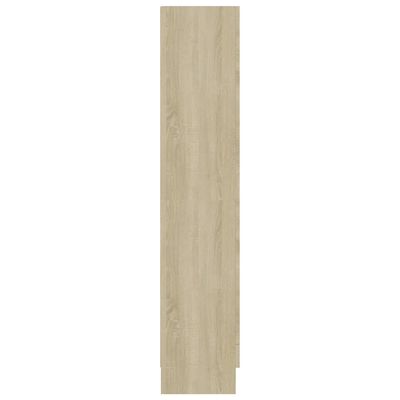 vidaXL Vitrininė spintelė, ąžuolo, 82,5x30,5x150cm, apdirbta mediena