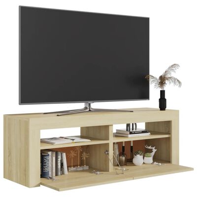 vidaXL TV spintelė su LED, sonoma ąžuolo, 120x35x40 cm