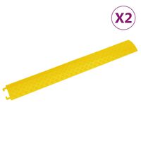 vidaXL Kabelių apsaugos, 2vnt., geltonos spalvos, 98,5cm