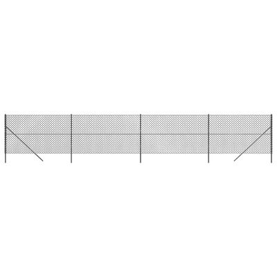 vidaXL Tinklinė tvora, antracito spalvos, 1,6x10m