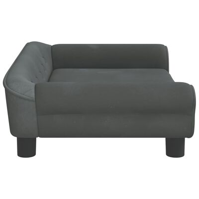 vidaXL Vaikiška sofa, tamsiai pilkos spalvos, 70x45x26cm, aksomas