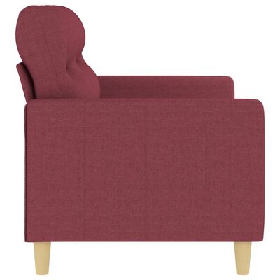 vidaXL Dvivietė sofa, raudonojo vyno spalvos, 140cm, audinys