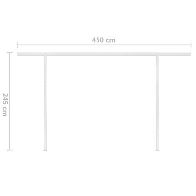 vidaXL Automatiniu būdu ištraukiama markizė, oranžinė ir ruda, 4,5x3m