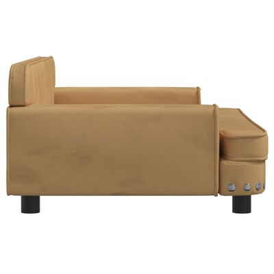 vidaXL Vaikiška sofa, rudos spalvos, 90x53x30cm, aksomas