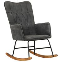 vidaXL Supama kėdė, juodos spalvos, drobė, vintažinio dizaino