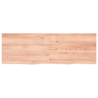 vidaXL Vonios stalviršis, šviesiai rudas, 180x60x(2-6)cm, mediena