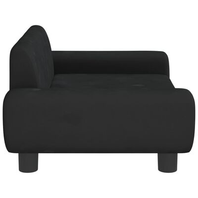 vidaXL Vaikiška sofa, juodos spalvos, 70x45x33cm, aksomas