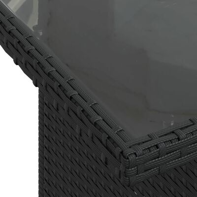 vidaXL Sofos komplektas su pagalvėlėmis, 8 dalių, juodas, poliratanas