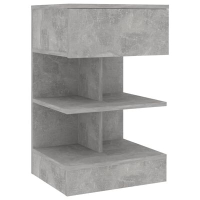 vidaXL Naktinė spintelė, betono pilka, 40x35x65cm, apdirbta mediena
