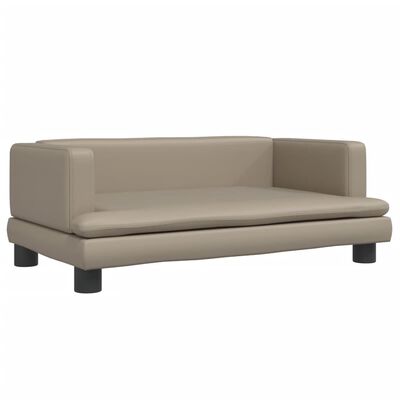 vidaXL Vaikiška sofa, kapučino spalvos, 80x45x30cm, dirbtinė oda