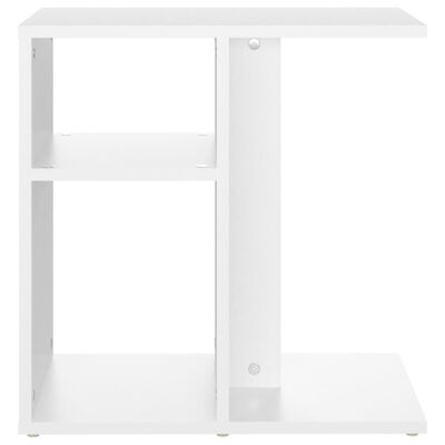 vidaXL Šoninis staliukas, baltos spalvos, 50x30x50cm, apdirbta mediena