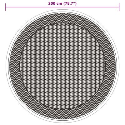 vidaXL Lauko kilimas, žalios spalvos, 200cm skersmens, PP