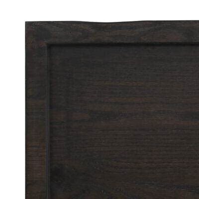 vidaXL Vonios stalviršis, tamsiai rudas, 80x30x(2-4) cm, mediena
