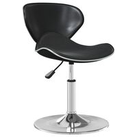 vidaXL Valgomojo kėdė, juodos spalvos, dirbtinė oda (335110)