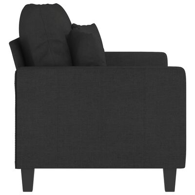 vidaXL Dvivietė sofa, juodos spalvos, 120cm, audinys