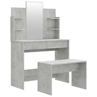 vidaXL Kosmetinio staliuko komplektas, betono pilkas, 96x40x142cm