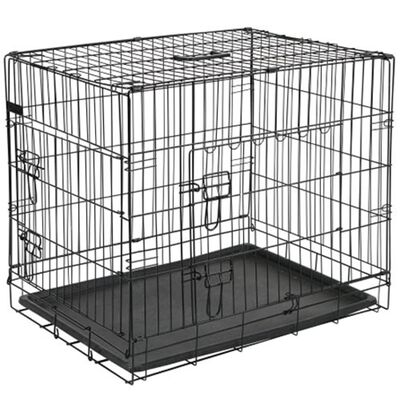 @Pet Dog Transportavimo narvas, juodas, 50,8x30,5x35,5cm, metalas