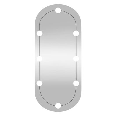 vidaXL Sieninis veidrodis su LED lemputėmis, 35x80cm, stiklas