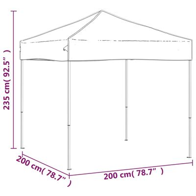 vidaXL Sulankstoma proginė palapinė, mėlynos spalvos, 2x2m