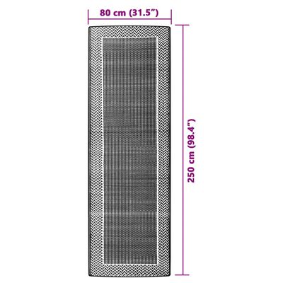 vidaXL Lauko kilimas, žalios spalvos, 80x250cm, PP