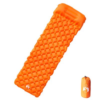 vidaXL Pripučiamas čiužinys su pagalve, oranžinis, vienvietis