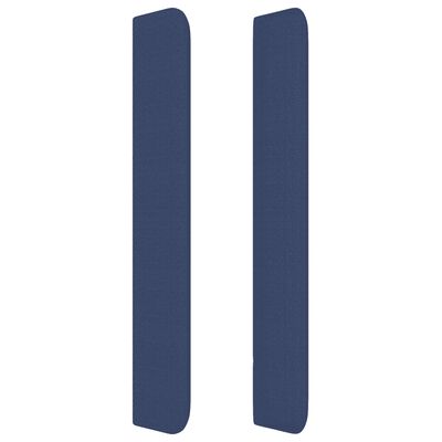 vidaXL Lova su spyruoklėmis ir čiužiniu, mėlyna, 160x200 cm, audinys
