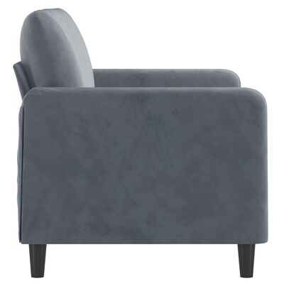 vidaXL Dvivietė sofa, tamsiai pilkos spalvos, 120cm, aksomas