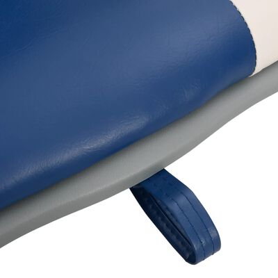 vidaXL Sulankstomos valties sėdynės rinkinys, 4 dalių, mėlyna/balta
