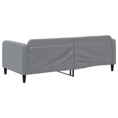 vidaXL Sofa, šviesiai pilkos spalvos, 90x190cm, audinys