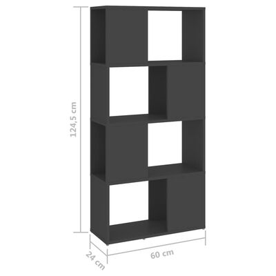 vidaXL Spintelė/kambario pertvara, pilka, 60x24x124,5cm, mediena
