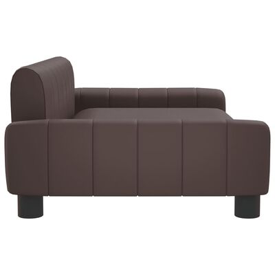 vidaXL Vaikiška sofa, rudos spalvos, 90x53x30cm, dirbtinė oda