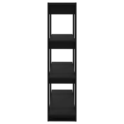 vidaXL Spintelė knygoms/kambario pertvara, juoda, 100x30x123,5cm